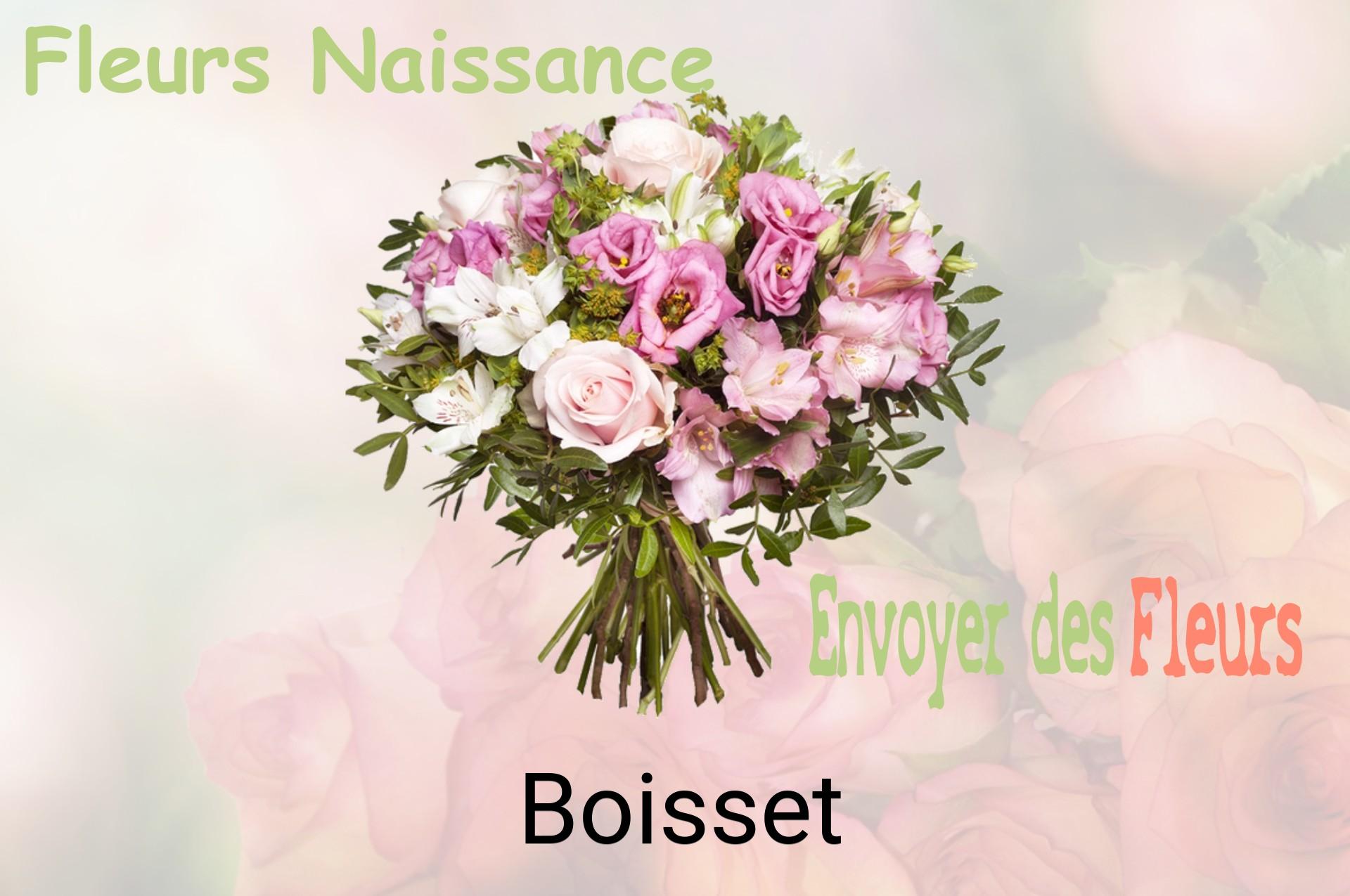 Bouquet de fleurs de naissance livré à Boisset